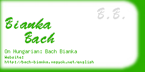 bianka bach business card